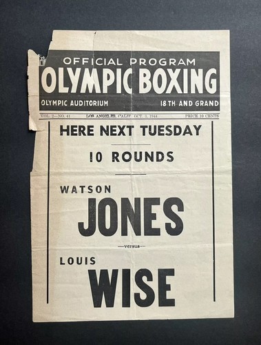 Vintage boxing program - vintage,