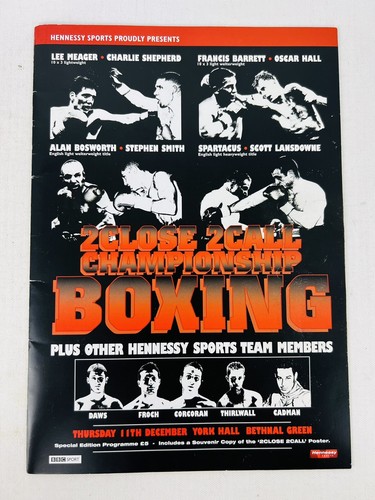 Boxing program official book - official,