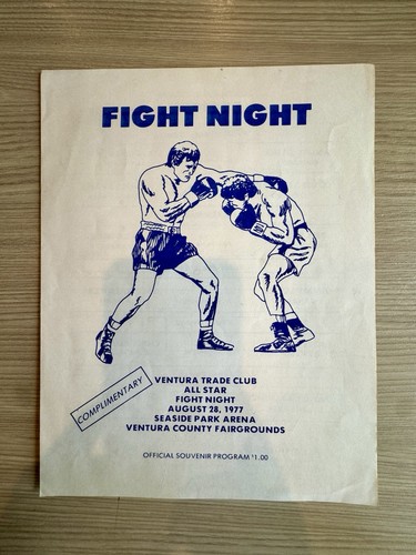 Vintage boxing program - boxing, (1977)