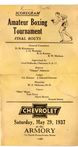 Rare 1937 scoregram - scoregram, amateur